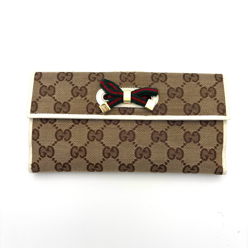 Gucci GG Monogram Wallet with Cherryline Bow - Picture 2 of 11